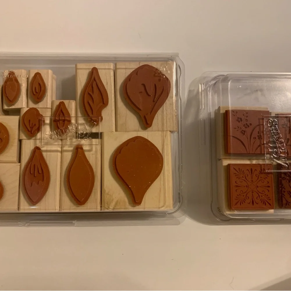 “Stamp n Up” 6 NEW Sets of 34 Red Rubber Wood Base stamps for Scrapbooking - Picture 4 of 16